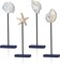 Greentek; 4 Pcs Wooden Summer Table Decor – Coastal Beach Block Signs with Conch, Starfish, Shell & Nautilus Design, Summer Indoor Decorations for Home Kitchen Shelf Mantel Table Centerpieces; Category:Tabletop Decor; Image:2